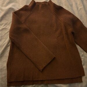 a new day Women's Brown Cowl Neck Sweater